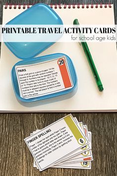 printable travel activity cards for school age kids