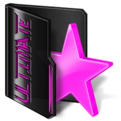 a black book with a pink star on the front and back cover that says ultimate guide