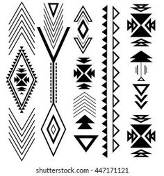 Native American Patterns, Native American Symbols, Native American Design, Southwest Design, Aztec Designs, Tattoo Pattern, Ethnic Patterns, Aztec Pattern, Native Art