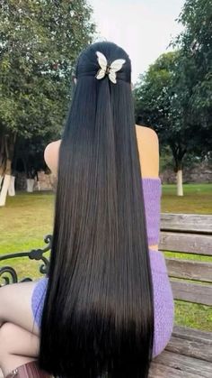 Silky Black Hair, Black Hair Video, Hair Job, Inspo Hair, Long Silky Hair, Long Hair Video, Nice Hair, Glossy Hair