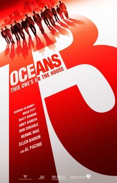 oceans this ones on the house blu - ray disc only dvd movie cover art, film posters, movies, ocean's 13