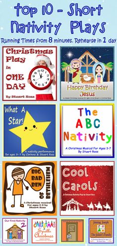 the top 10 short nativity plays for kids to play with and learn how to read