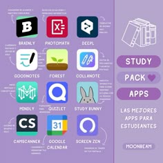 an open book with many different app icons