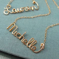 name necklace Wire Name, Script Necklace, Name Necklaces, Gold Name Necklace, Name Jewelry, Custom Name Necklace, Cool Necklaces, Initial Necklace, Name Necklace