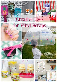 creative uses for vinyl scraps and crafting with the help of some great bloggers