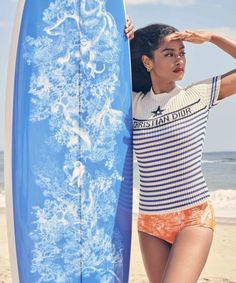 Iconic French fashion house Dior is stoked about helping you catch waves with ease, and in style. Next time you head to your favorite sandy beach with your sunscreen and beach towel, you may want to bring your new luxury beach accessory with you, the limited edition Dior Maison surfboard. The stunning vivid blue electric surfboard from the French house’s “Maison” line, which focuses on interior house décor, is much more than simply another accessory from their Dioriviera 2022 summer capsule, bec Dior Riviera, Electric Surfboard, Wanderlust Fashion, Blue Electric, Summer Capsule, French House, Beach Accessories, Fashion House, French Fashion