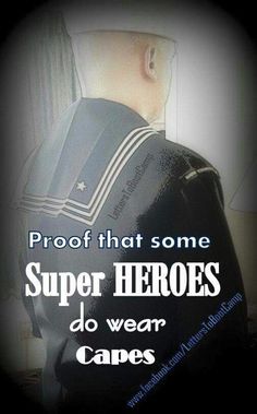 the back of a man's jacket that says proof that some super heros do wear capes