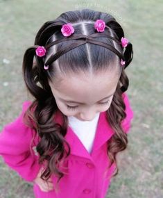 Cute Birthday Hairstyles for Girls: Braids, Curls, and Unicorn Looks Easy Little Girl Hairstyles, Girly Hairstyles, Girl Hair Dos, Lil Girl Hairstyles, Girls Hairstyles Easy, Birthday Hairstyles, Toddler Hairstyles Girl, Top Hairstyles