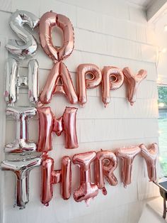 So Happy I’m Thirty (SHIT) Cute 30th Birthday Balloons Decor 30 Year Old Birthday Decorations, 30th Decoration Ideas, So Happy Im Thirty Party, So Happy I’m Thirty, 30th Birthday Vision Board, December 30th Birthday, 30th Birthday Ideas For Women Simple