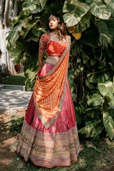 Lehenga Saree Design, Fest Outfits, Half Saree Designs