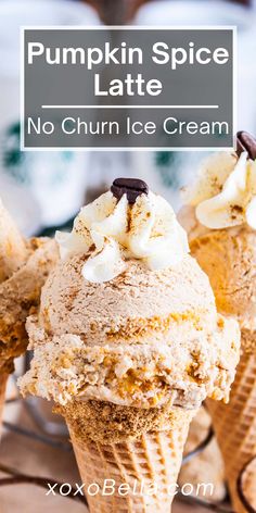 pumpkin spice latte no churn ice cream