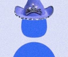 a purple hat with a silver crown on top and blue circles around the rims