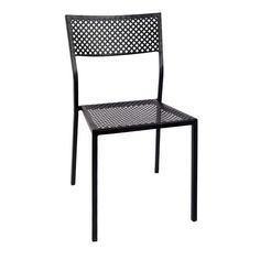 Checkered Outdoor Chair In Black Finish Affordable Seating, Outdoor Restaurant Patio, Metal Outdoor Chairs, Restaurant Tables And Chairs, Metal Outdoor Furniture, Furniture Canada, Restaurant Patio, Restaurant Seating, Chair Metal