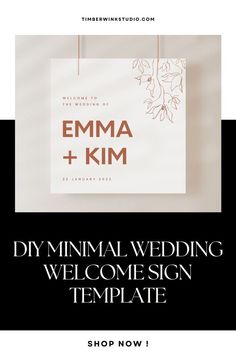 Effortlessly Design Minimal, Modern Wedding Welcome Signs Minimal Modern Wedding