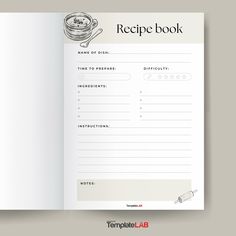 the recipe book is open and ready to be used as an appliance for cooking