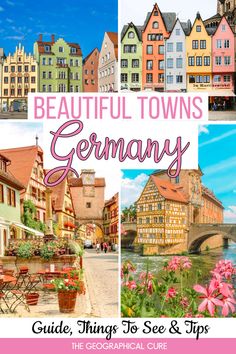 Pinterest pin for pretty towns in Germany Nuremberg Castle, Places To Visit In Germany, Continents And Oceans, Romantic Road, Cobbled Streets, German Village, Visit Germany, Germany Castles