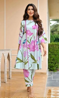 Womens Kurtis Design, Pakistani Kurta Sets For Women, Cord Sets Outfit Women Printed, Dress Designs For Stitching, Simple Lehenga, Cord Set