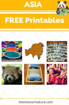 the asia free printables for children's crafts and activities are shown here