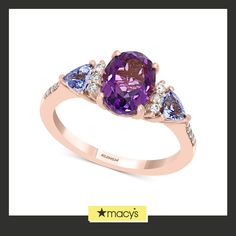 in stock Gold Amethyst Multi-stone Ring For Formal Occasions, Gold Multi-stone Amethyst Ring For Formal Occasions, Gold Multi-stone Amethyst Ring Fine Jewelry, Classic Multi-stone Amethyst Ring In 14k Gold, 14k Gold Multi-stone Amethyst Ring, Gold Sign, Effy Jewelry, Jewelry Repair, Custom Rings