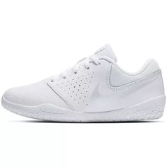 Nike Sideline IV "White" Preschool Girls' Cheerleading Shoe View 4 Hibbett Sports Shoes, Nike Cheer Shoes, Sideline Cheer, Cheerleading Shoes, Varsity Cheer, Preschool Girl, Cheer Shoes, Cheer Hair, Cheer Outfits