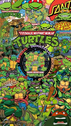 the teenage mutant ninjas poster is shown in front of a large group of people