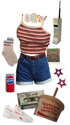 80s style outfit ideas | 80s style Aesthetic Decades Outfits, 80s Fashion Women Summer, Actual 80s Outfits, Back To The 80s Outfit, 80s Outfits Women Summer, 1985 Fashion Woman Outfit, Things To Wear To The Fair, Realistic 80's Outfits