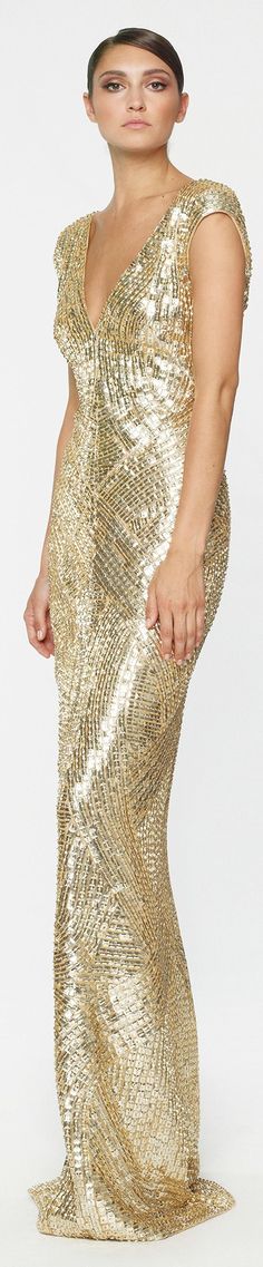 Kaufmanfranco RESORT 2014 | The House of Beccaria# Glitter Clothes, Gown Fashion, Couture Gown, Golden Dress, Gold Gown, Dresses 2013, Fashion Couture, Gold Dust, 2014 Fashion