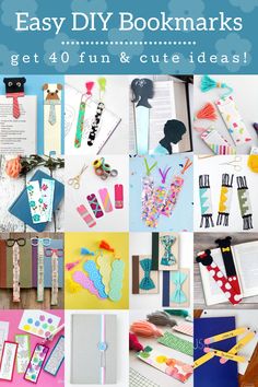 the easy diy bookmarks are great for kids to do with their favorite books