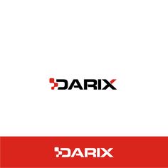 the logo for darkx is shown in red and black