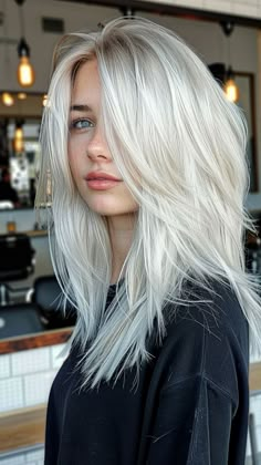 30 Blonde Hair Color Ideas That Will Make You Shine Bright in 2024 Haircuts For Girls, Hair Aesthetics, Kueez Pins, Blonde Hair Goals, Ice Blonde Hair, Platinum Blonde Hair Color, White Blonde Hair, Blonde Hair Color Ideas