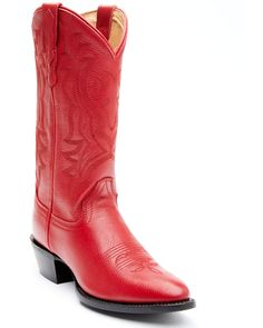 Shyanne Women's Rosa Western Boots - Medium Toe, Red Red Cowgirl Boots, Red Cowboy Boots, Womens Cowgirl Boots, Leather Cowgirl Boots, Boot Barn, Corral Boots, Rounded Toe Boots, Cowboy Boots Women, Western Cowboy Boots