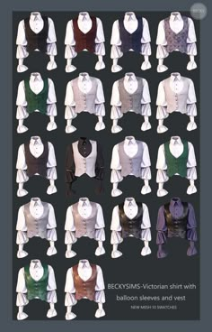 an image of different types of shirts and vests