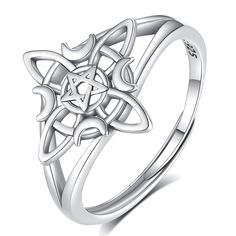 PRICES MAY VARY. ❤ CELESTIA's 925 Sterling Silver witches knot ring is an authentic piece of witchy jewelry that offers powerful protection against negative energies. ❤ Made from high-quality silver, this original witches knot ring is a versatile accessory that can be worn every day or for special occasions. ❤ The witches knot, or the nudo de bruja, is a traditional symbol of protection in witchcraft, and wearing it as a ring is a beautiful and powerful way to connect with its magic. ❤ This witc Witches Knot, Witchy Ring, Witch Ring, Spiritual Women, Witch Rings, Witch Necklace, Witch Gift, Vintage Dragon, The Witches