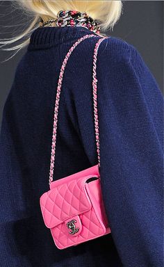 Pink Chanel, fall 2013 Pink Chanel Bag, Baby Chanel, Pink Handbag, Chanel Pink, Mode Chanel, Hello Lover, Cheap Designer Handbags, Essential Accessories, Chanel Couture