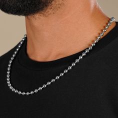 Elevate your style on and off the field with our stunning 5mm Silver Dog Tag Chain Necklace. Designed for athletes and sports enthusiasts, this necklace combines functionality with fashion. With a length of 29 inches, it's the perfect accessory to showcase your dedication to your sport, whether you're celebrating a win or making a statement in everyday life. Made from high-quality stainless steel, this chain is resistant to rust and tarnish, ensuring it stays looking fresh even after intense wor Casual Everyday Jewelry In Stainless Steel, Casual Everyday Stainless Steel Jewelry, Casual Everyday Link Jewelry, Casual Everyday Jewelry With Silver Chain, Casual Everyday Silver Chain Jewelry, Casual Silver Chain Necklace, Casual Silver Chain Necklace For Everyday Wear, Casual Everyday Necklace With Silver Chain, Casual Silver Necklace