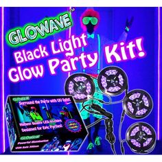 glowware black light party kit