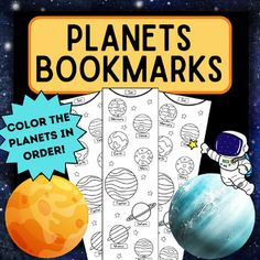 the planets bookmarks for kids to color and learn how to draw them in space