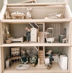 a doll house with all the furniture and accessories