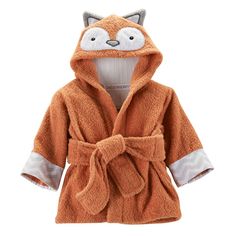 Create a burrow of snuggly softness for baby after every bath with Baby Aspen's "Rub-a-Dub, Fox in the Tub" Hooded Spa Robe. Baby will be cozy and warm in this absolutely charming bath time essential. Baby Robes, Baby Bath Robe, Baby Baden, Fox Baby Shower, Terry Robe, Baby Bath Towel, Personalized Gifts For Kids, Baby List, Baby Fox