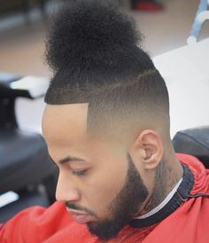 Boy Ponytail, Boys Ponytail, Man Bun Haircut, Man Bun Styles, Hairstyles Man, Kid Braids, Curly Hair Fade, Man Bun Hairstyles