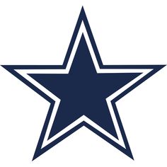 a blue and white star on a white background