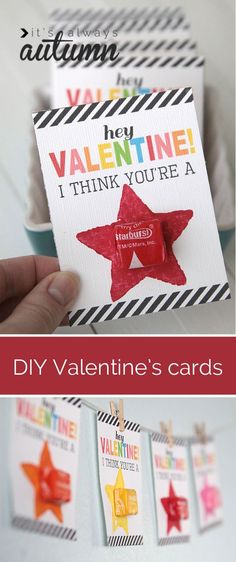 valentine's day cards with the words diy valentine's cards on them