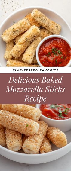 Image for Delicious Baked Mozzarella Sticks Recipe Baked Mozzarella Sticks, Baked Mozzarella, Movie Night At Home, Cozy Movie Night, Panko Crumbs