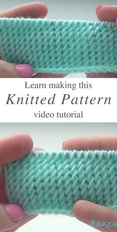 two pictures showing how to crochet the knitted pattern with text that reads learn making this knitted pattern video tutor