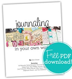 an image of a book with the title journaling in your own word free printable