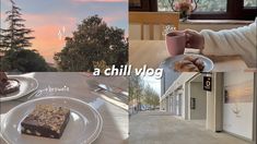 a collage of photos with food and words on them that say, golly hill