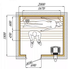 the diagram shows an overhead view of a person in a swimming pool and how to measure it