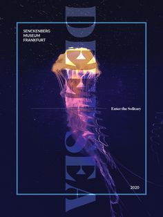 a poster with an image of a jellyfish