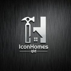 the logo for an appliance company, iconhomes aid is shown on a black background