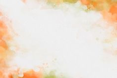 an orange and green watercolor background with space for text